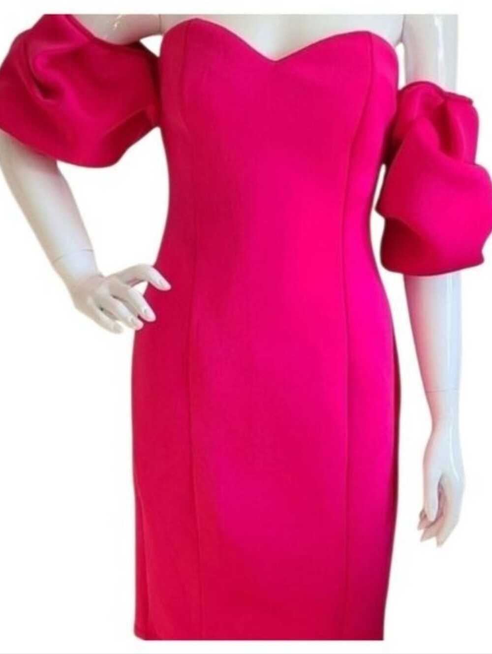 Mid Length Pink Off The Shoulder Cocktail Party Dress Size Small NWT